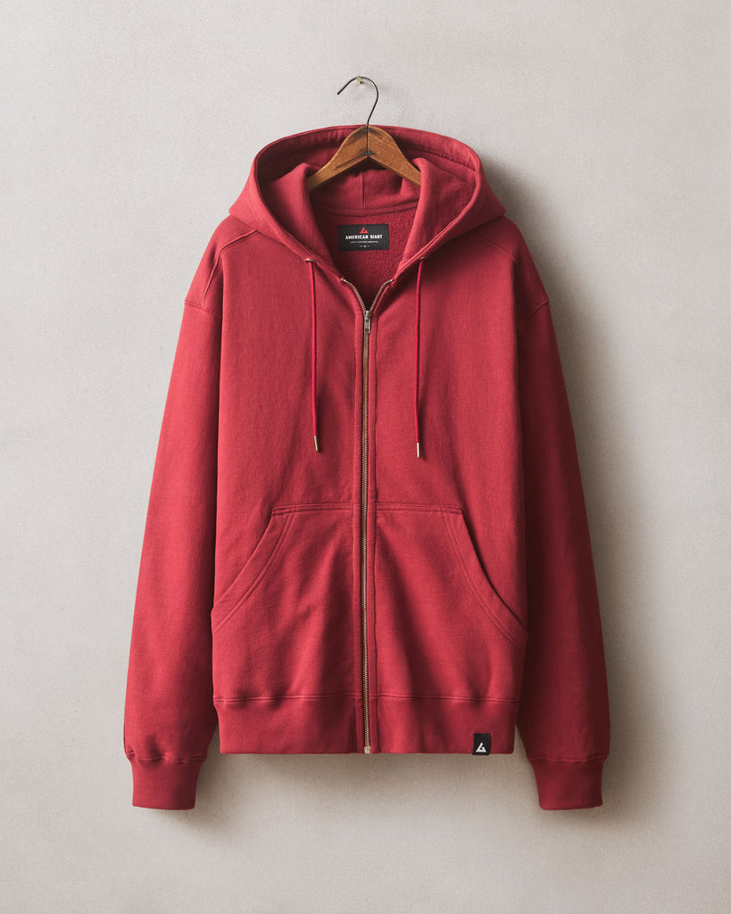 Men's Relaxed Classic Full Zip - Sundried Tomato