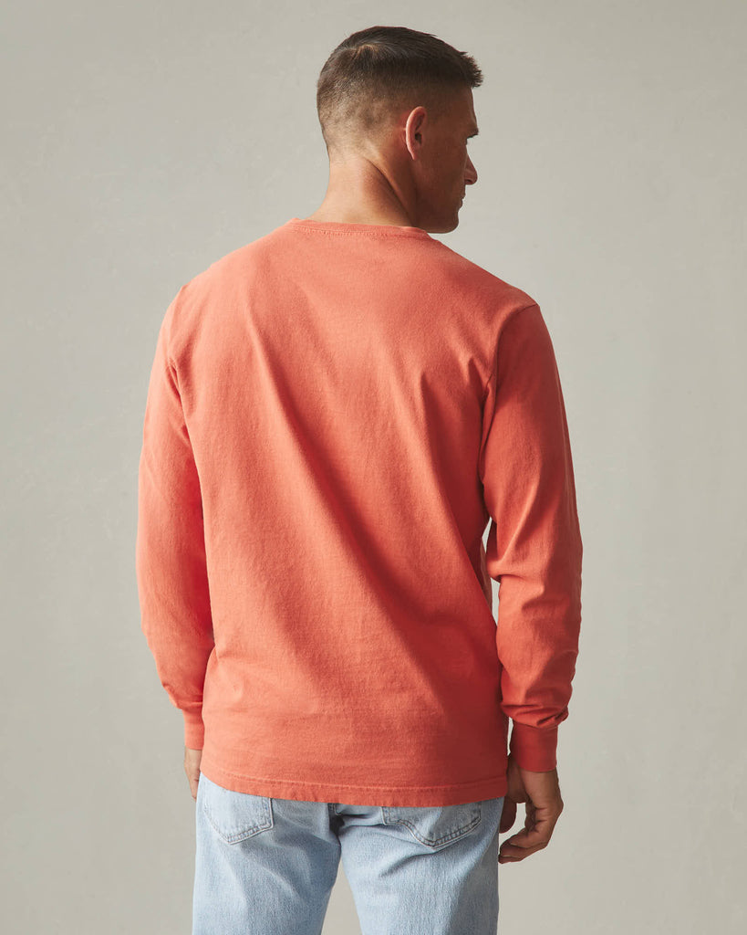 Vintage Crew Tee Long Sleeve - Washed Habanero