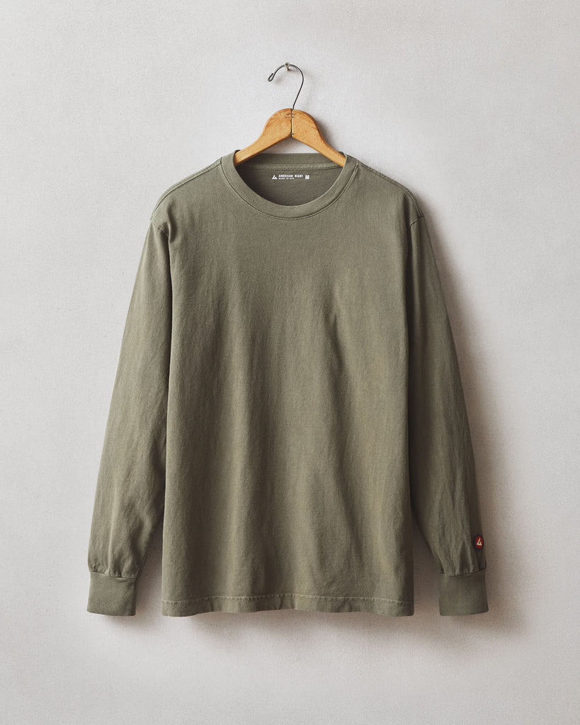 鶏舎 / WASHED HEAVY WEIGHT LONG SLEEVE 7211_GraphiteBlack_Mens_F_M.