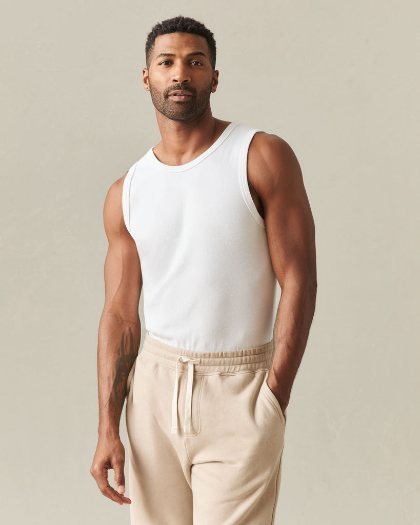 Men's Rib Tank - White