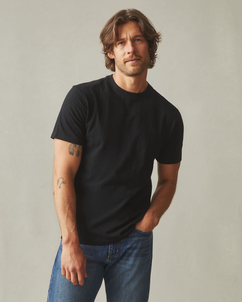 Men's Premium Slub Crew Tee - Black