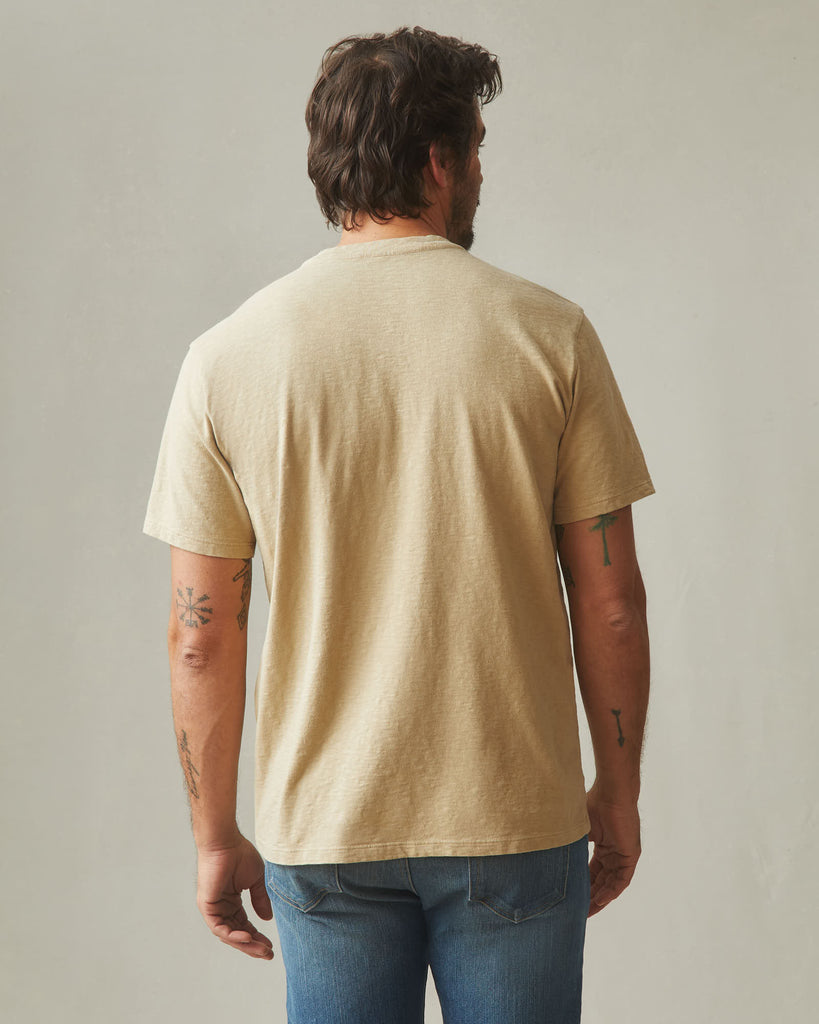 slub v-neck tee in black main image 0