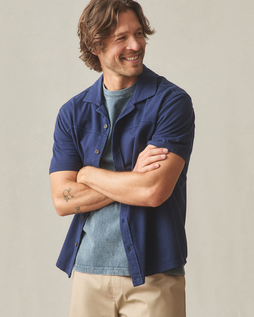 horizon blue dress shirt Horizon Shirt Dress Navy main image 1