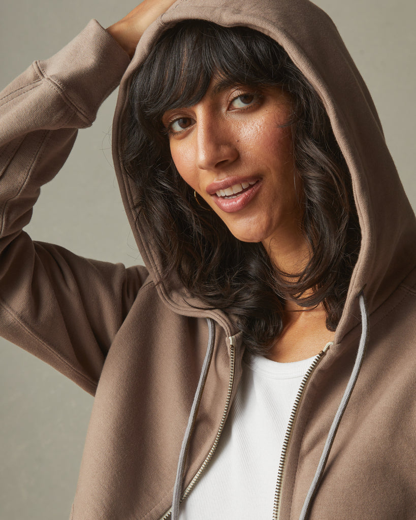 Women's Relaxed Classic Full Zip - Pine Bark