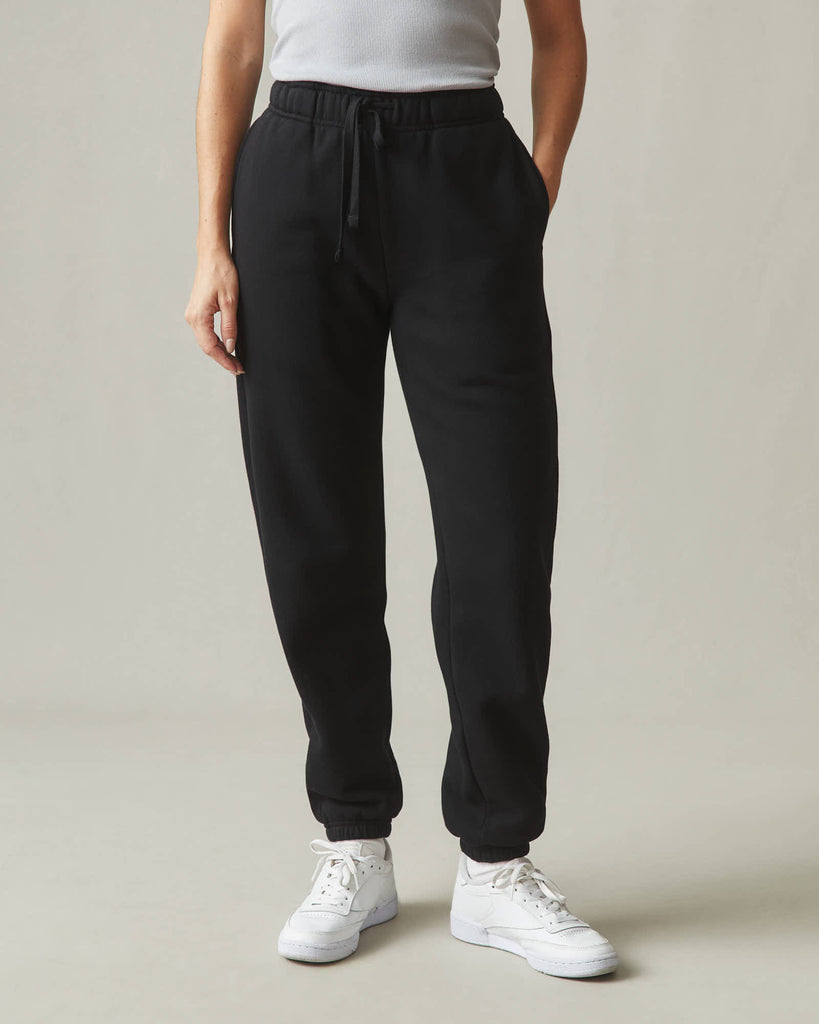 ★SATUR★ Etna Lounge Straight Sweatpants Classic Black HEAVYWEIGHT SWEATPANTS BLACK - STUDIOS TC
