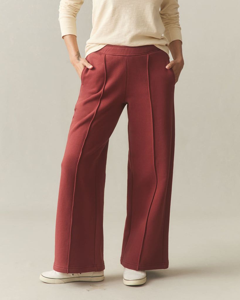 Women's Pintuck Flare Pant - Spiced Apple