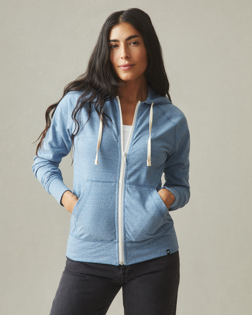 Women's Lightweight Full Zip - Blue Jay Heather