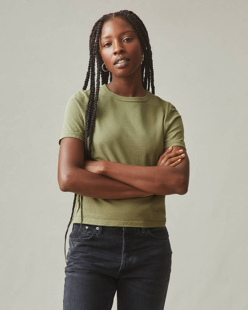 Olive Boots Walkin' Washed Graphic Tee
