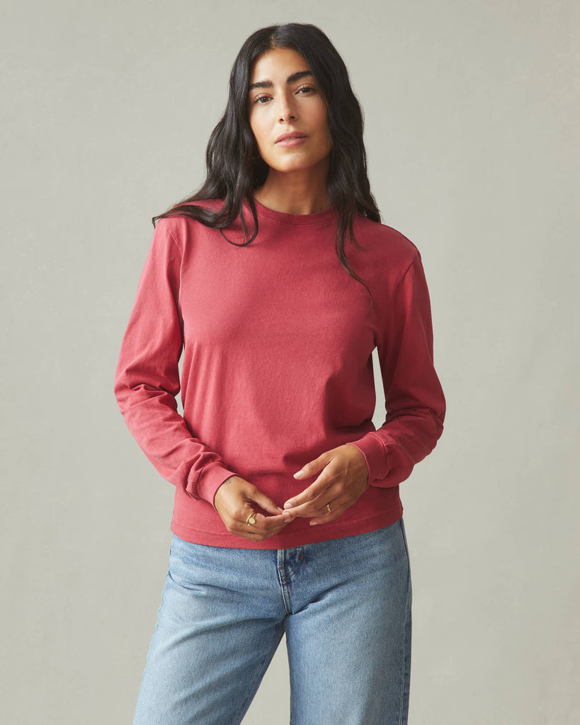 トップス Vintage Long Sleeve Tee Women's Vintage Crew Long Sleeve Tee - Washed Poppy