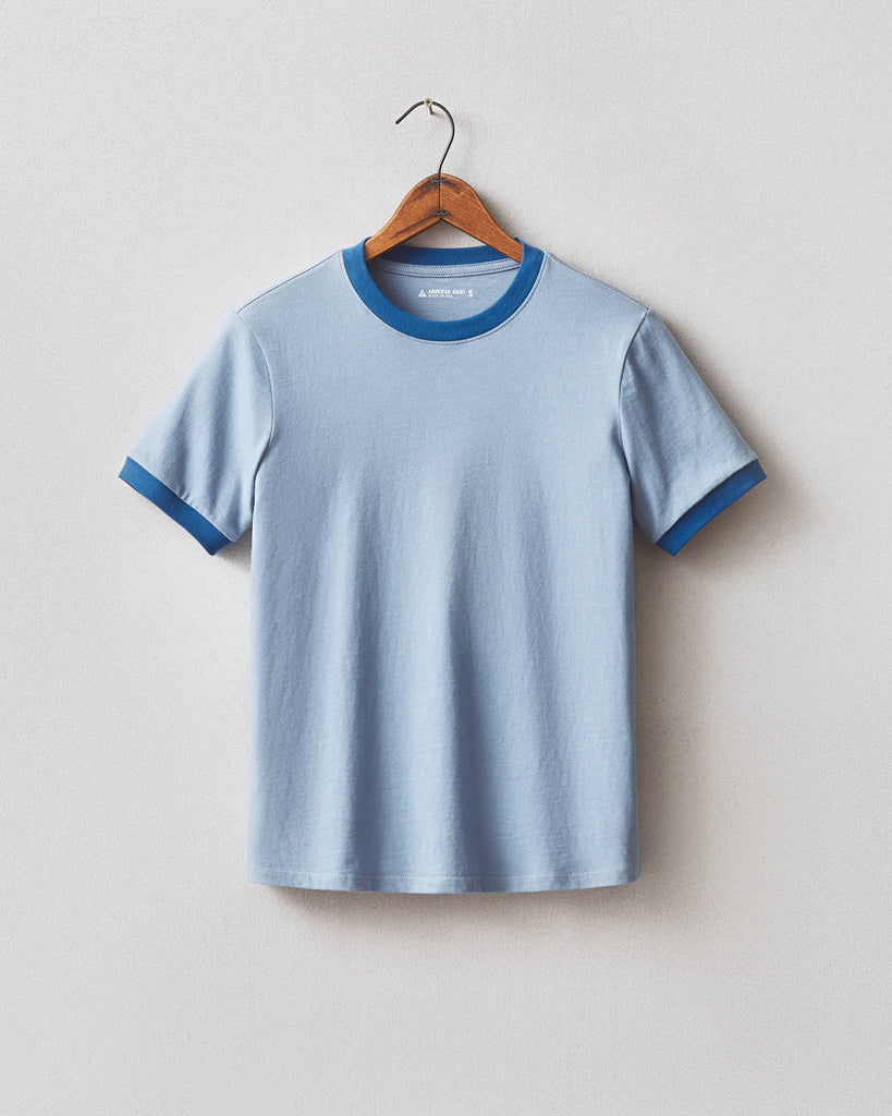 ★GENERAL IDEA★ WOMAN Raglan Crop Ringer T-Shirt [LIGHT BLU raglan crop ringer t-shirts-Light Blue | ファッション通販