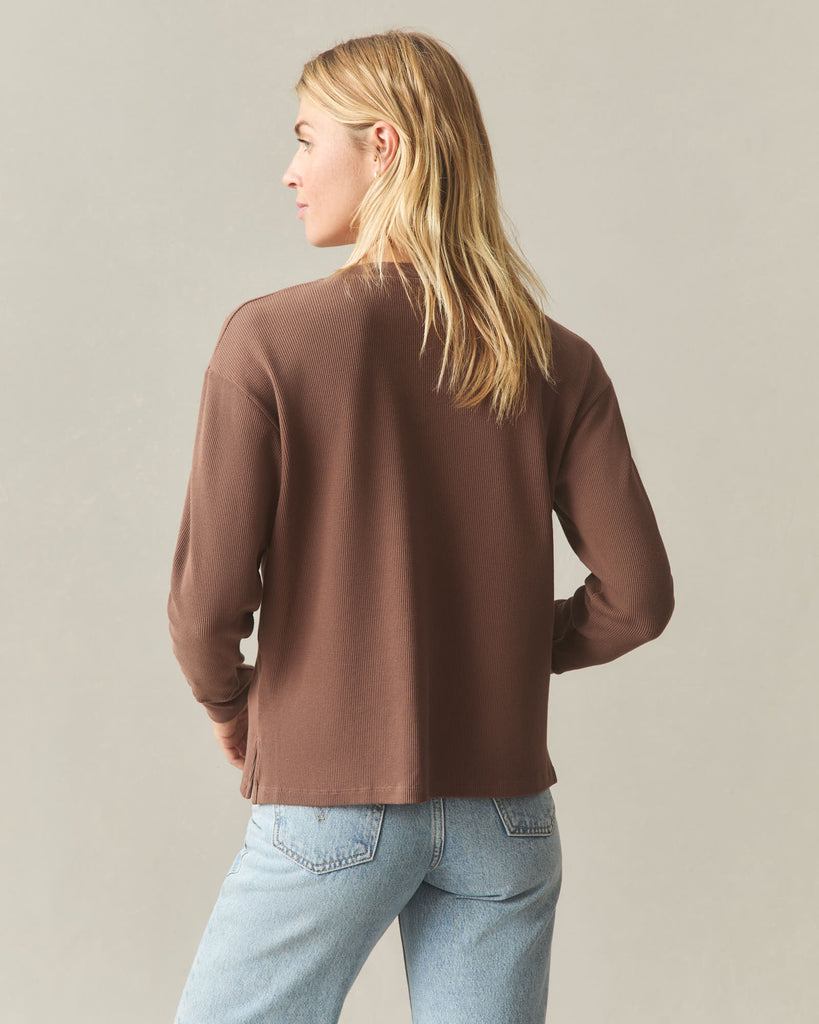 Women's Thermal Henley - Soft Silt