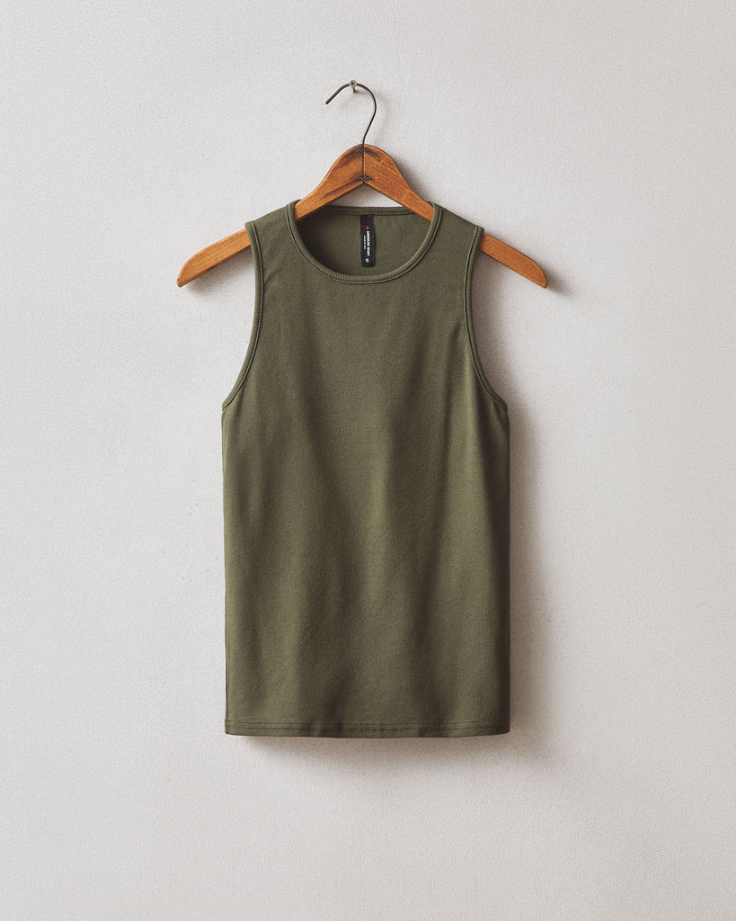 AnotherChill Women's Ribbed Crop Tank Tops Scoop Neck High