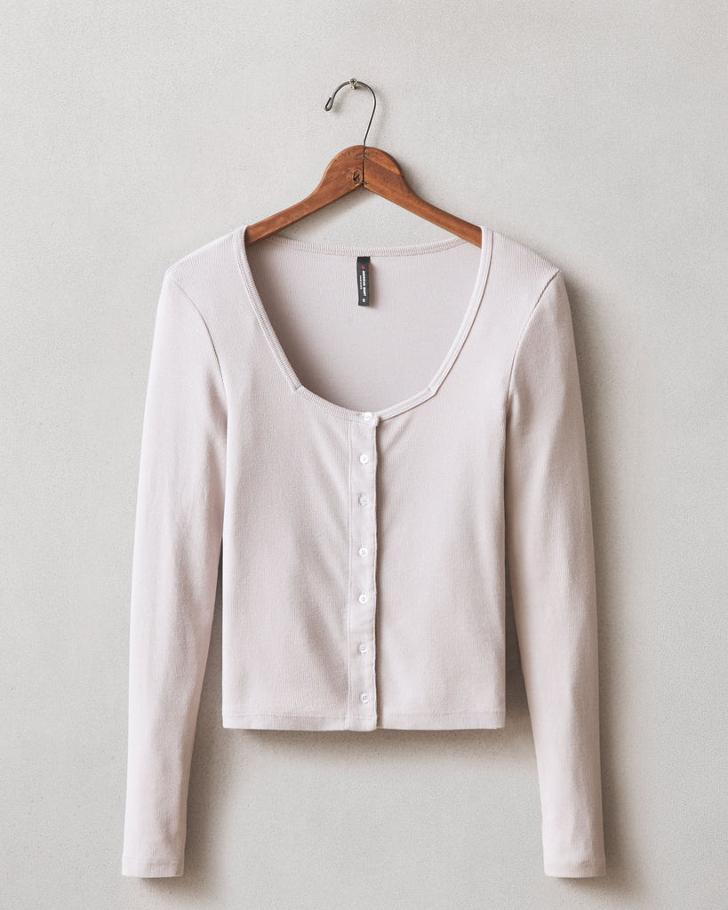 トップス CLANE COLLAR RIB CARDIGAN CLANE - CLANE COLLAR RIB