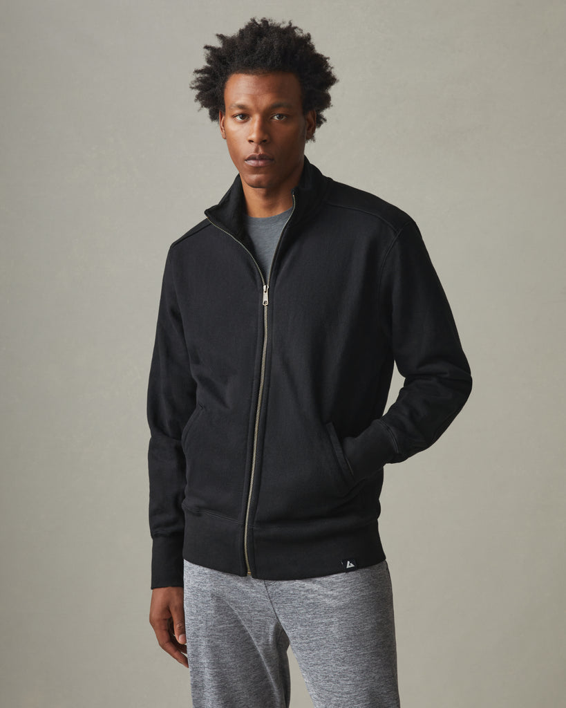 Zip up black fleece hotsell