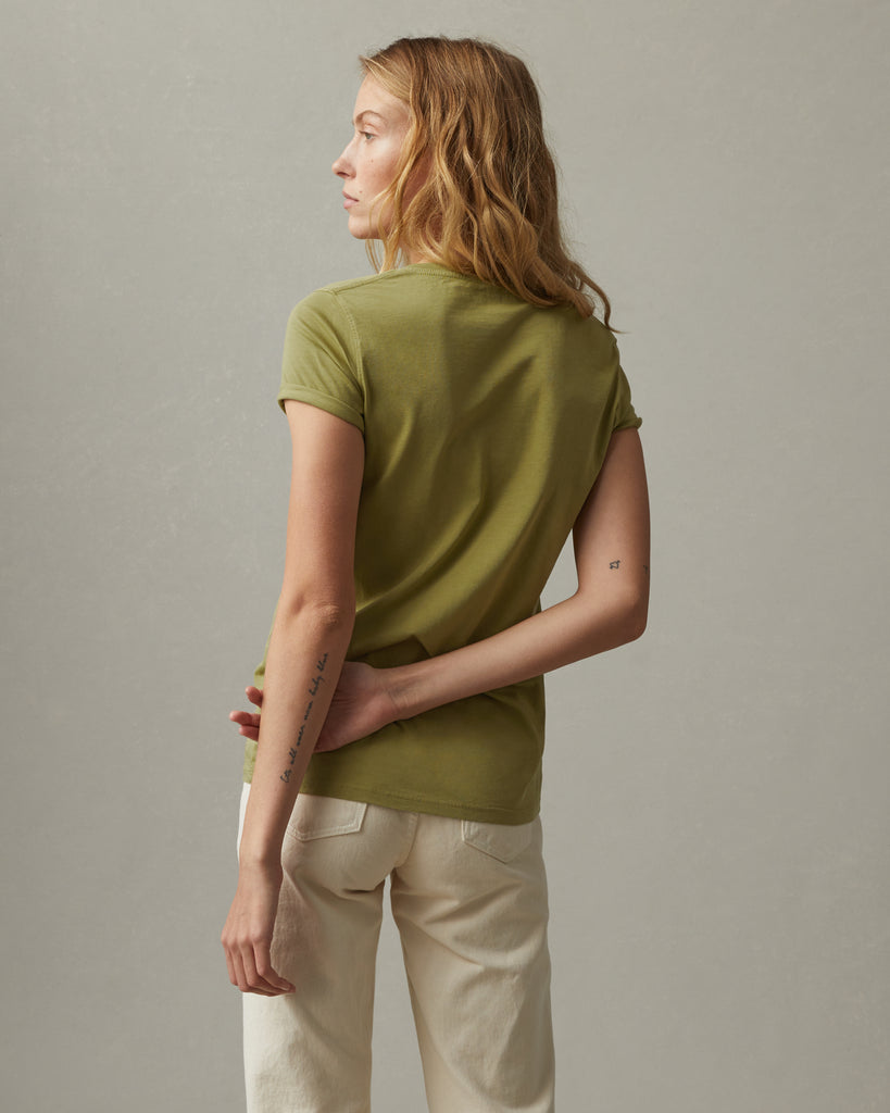 V-Neck Tee | Moss