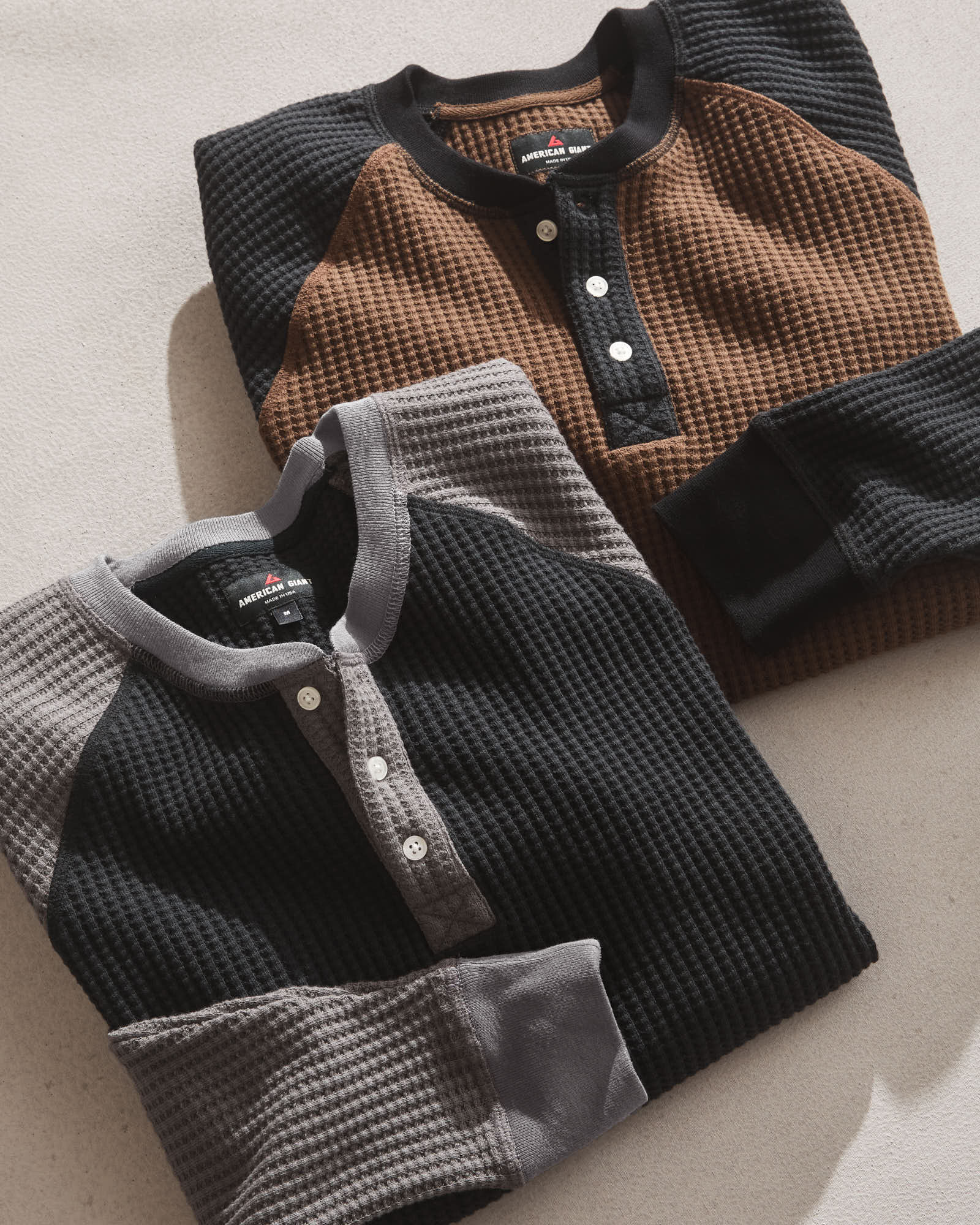 AMERICANA  HENLEY ワッフルプルオーバー Waffle Henley Long Sleeve Shirt – The American Outdoorsman