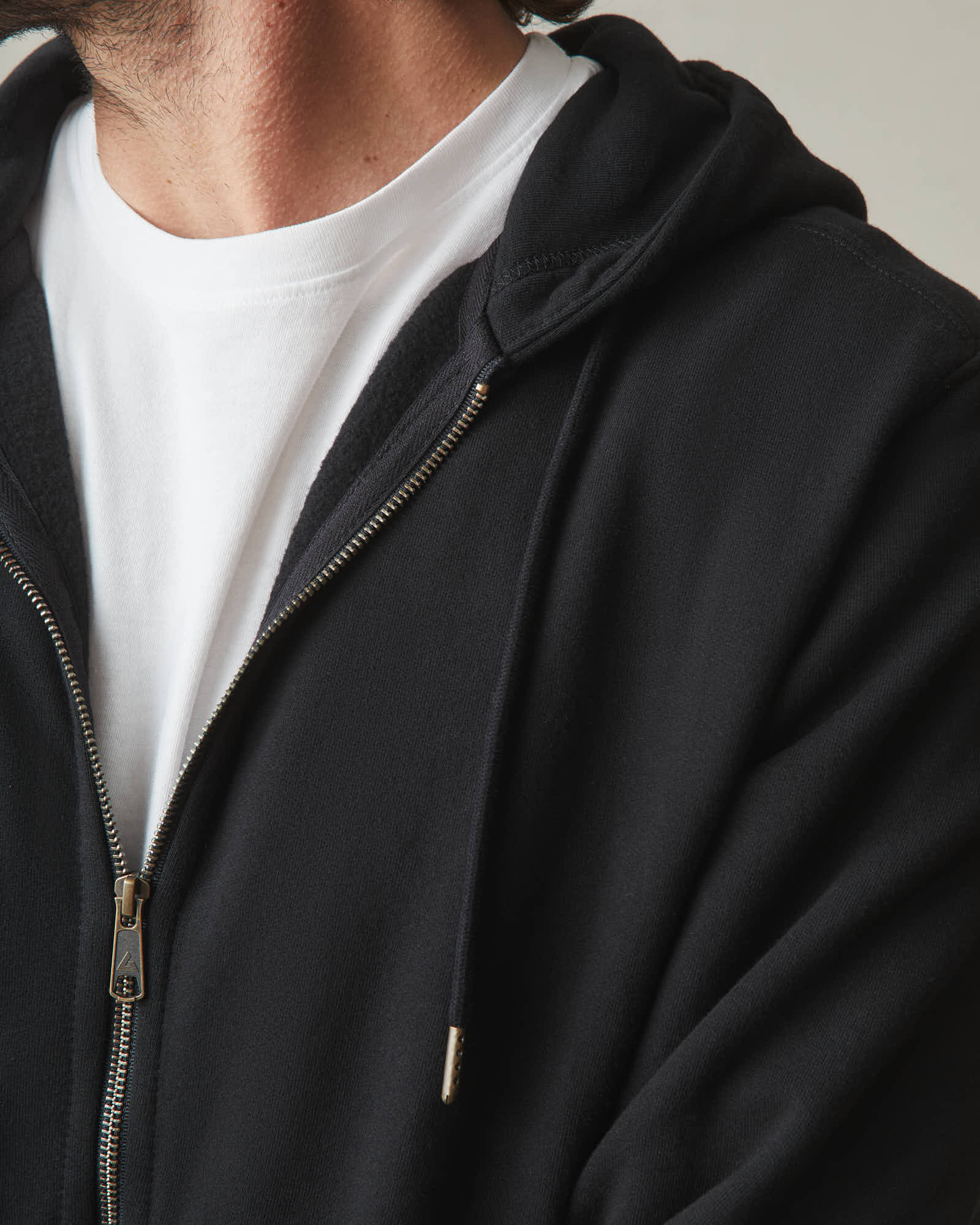 Men's Relaxed Classic Full Zip - Black