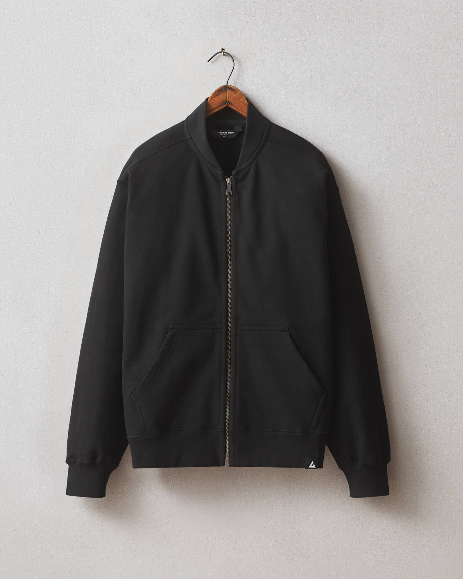 Men's Fleece Bomber Jacket Black - Main Image