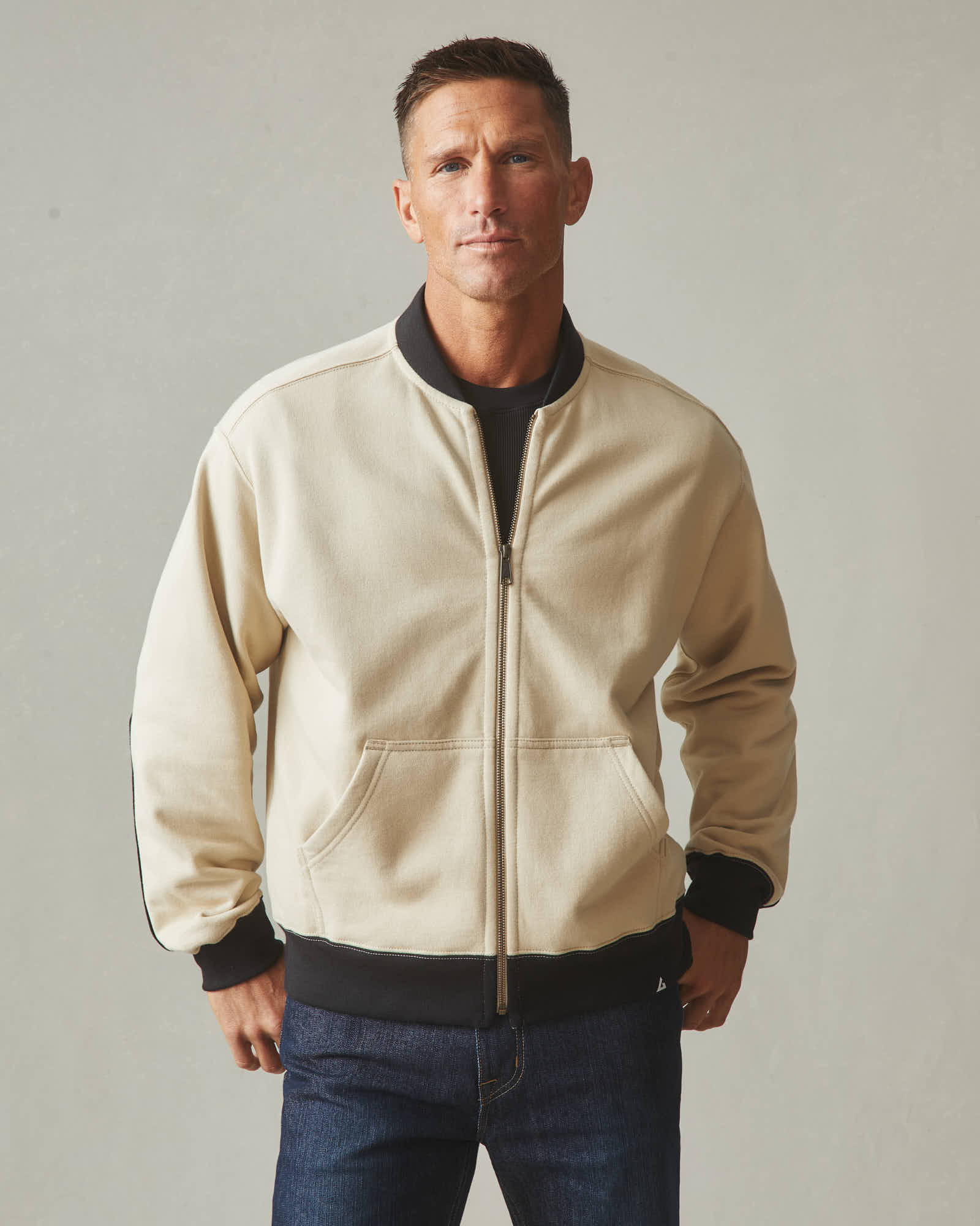 American Giant Men s Fleece Bomber Jacket Made In the USA