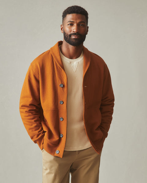 Men's Shawl Cardigan - Caramel Cafe