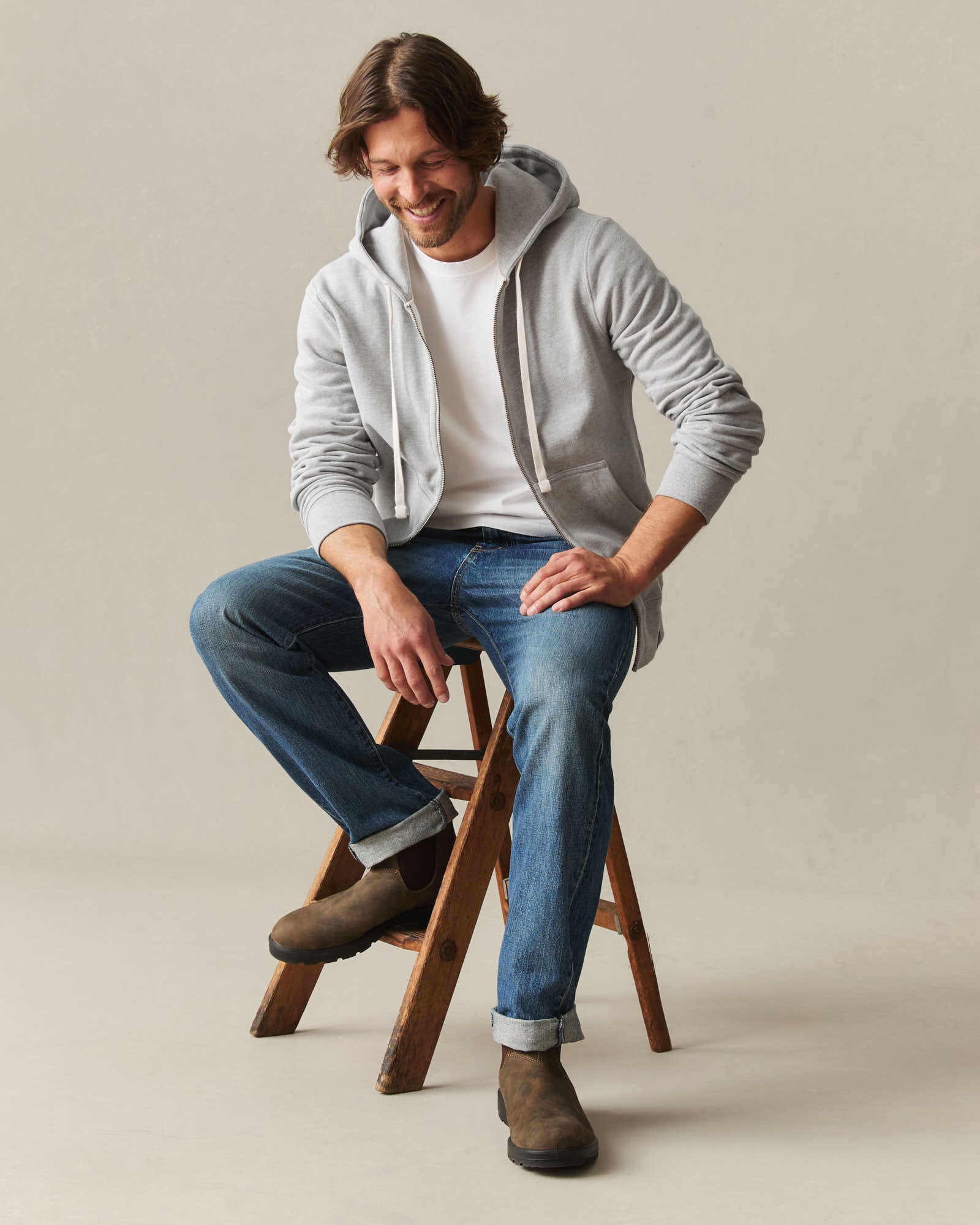 Men's Midweight Full Zip - Athletic Heather
