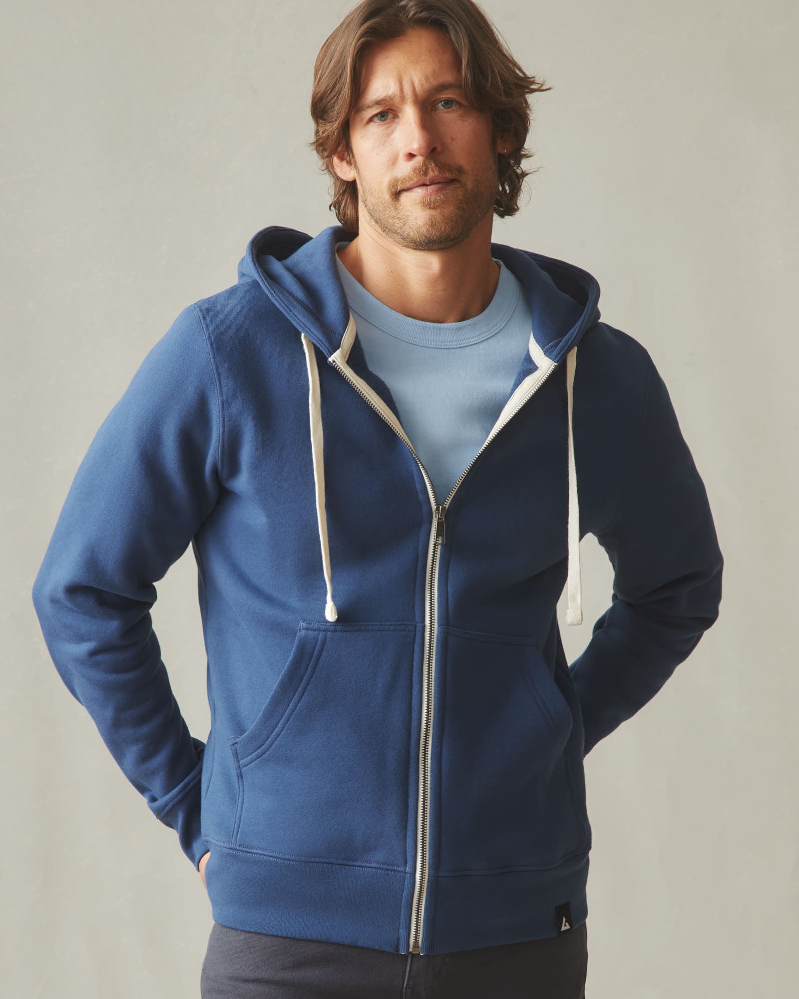 Men's Midweight Full Zip - Varsity Blue