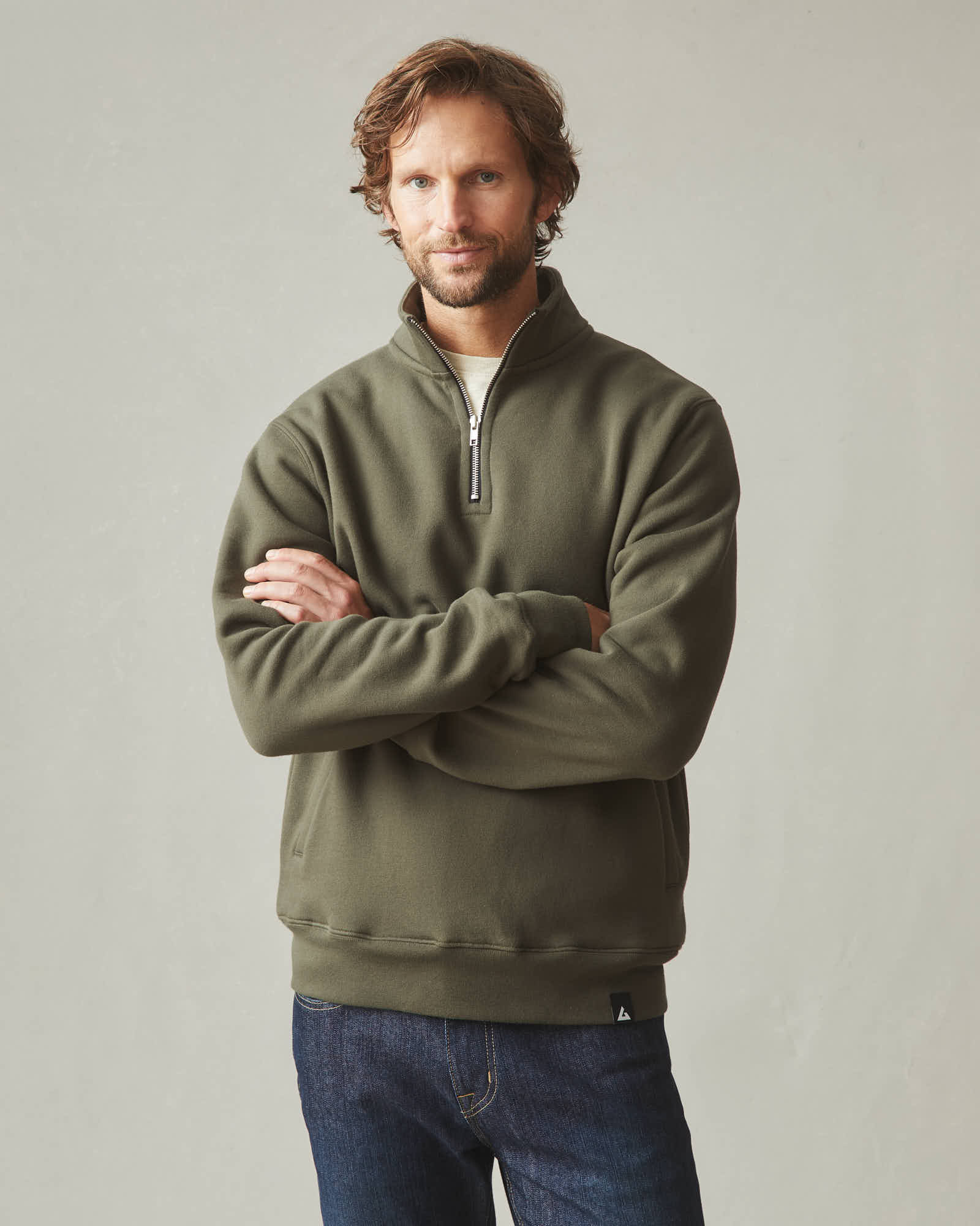 大人気❗️アパルトモン アメリカーナ Side Zip Parke カーキ Men's Carolina Quarter Zip - Deep Olive