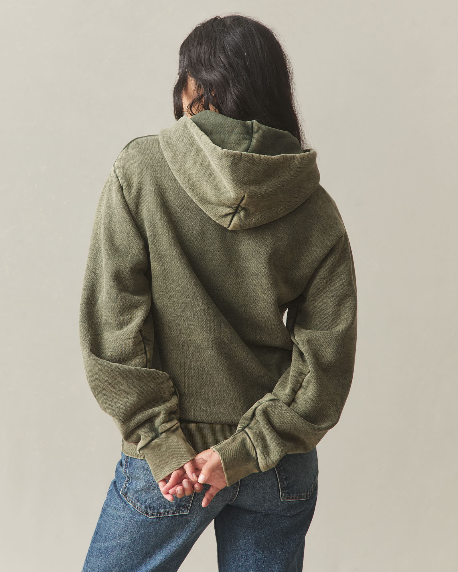 Unisex American Vintage Pullover - Mineral Wash Deep Olive