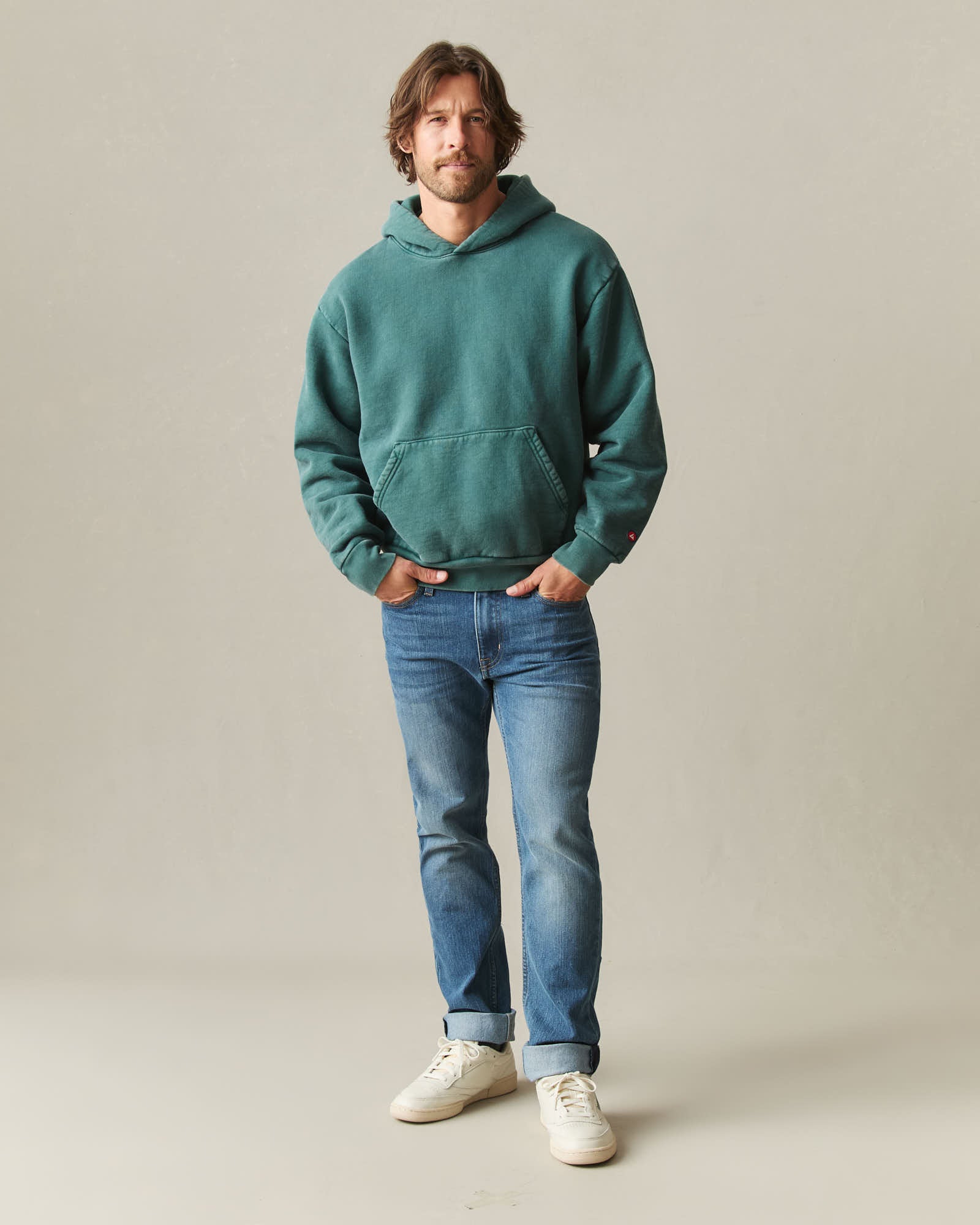 Ameri VINTAGE - アメリヴィンテージ ☆ JAYDEN CRACK SWEAT TOP Unisex American Vintage Pullover - Stone Wash Jasper