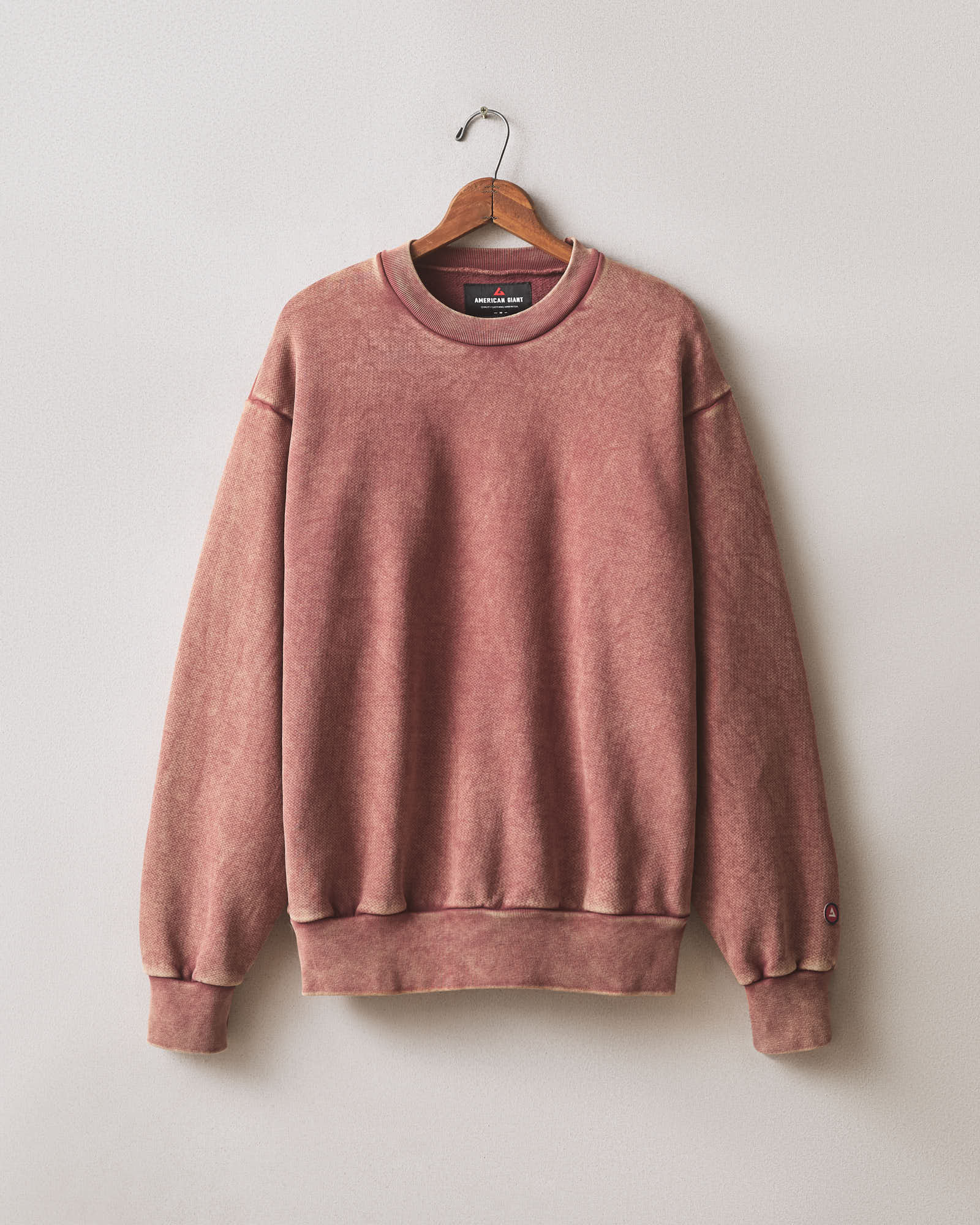 Unisex American Vintage Crew Sweatshirt - Mineral Wash Russet Brown