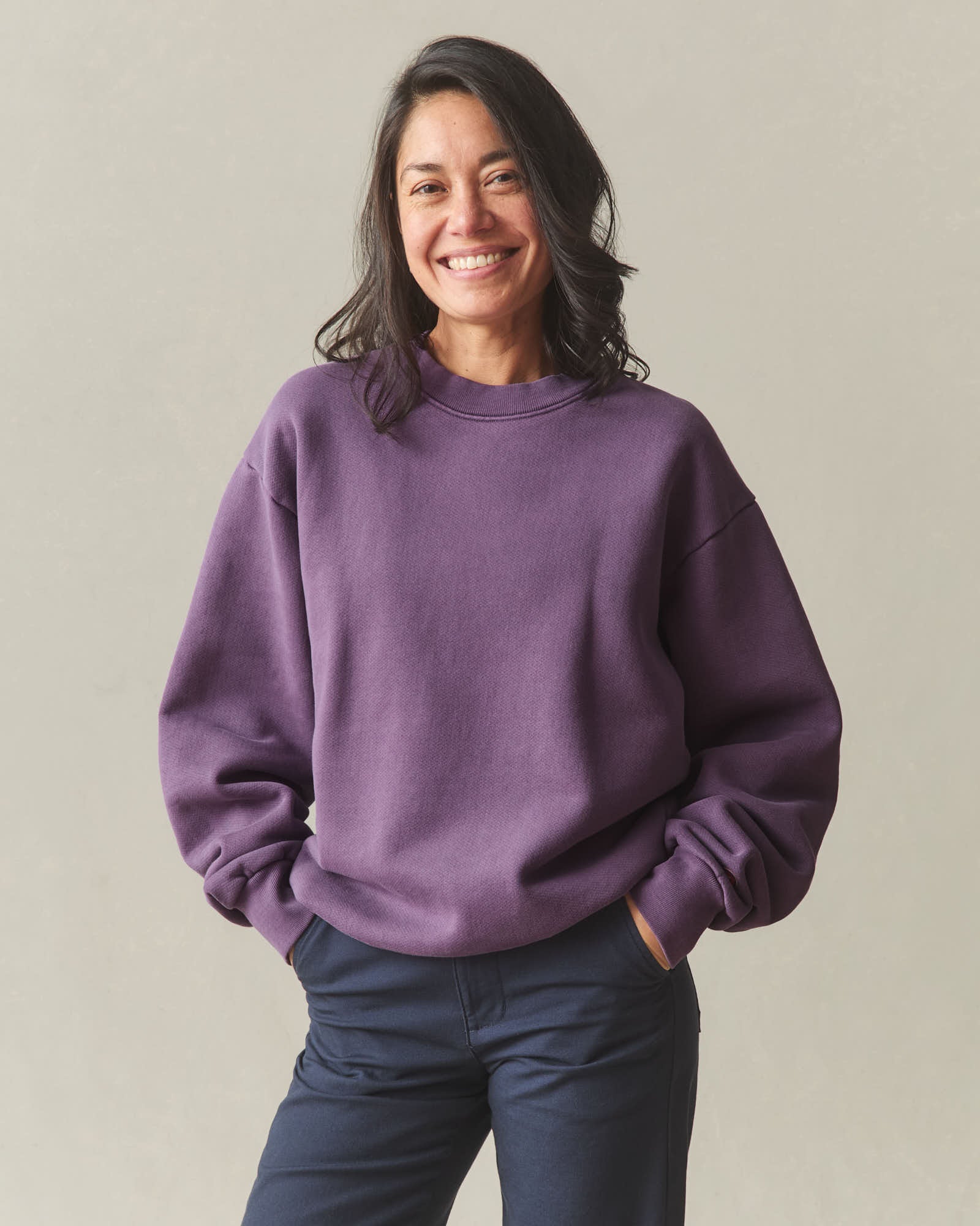 トップス purple Ameri Unisex American Vintage Crew Sweatshirt - Shadow Purple