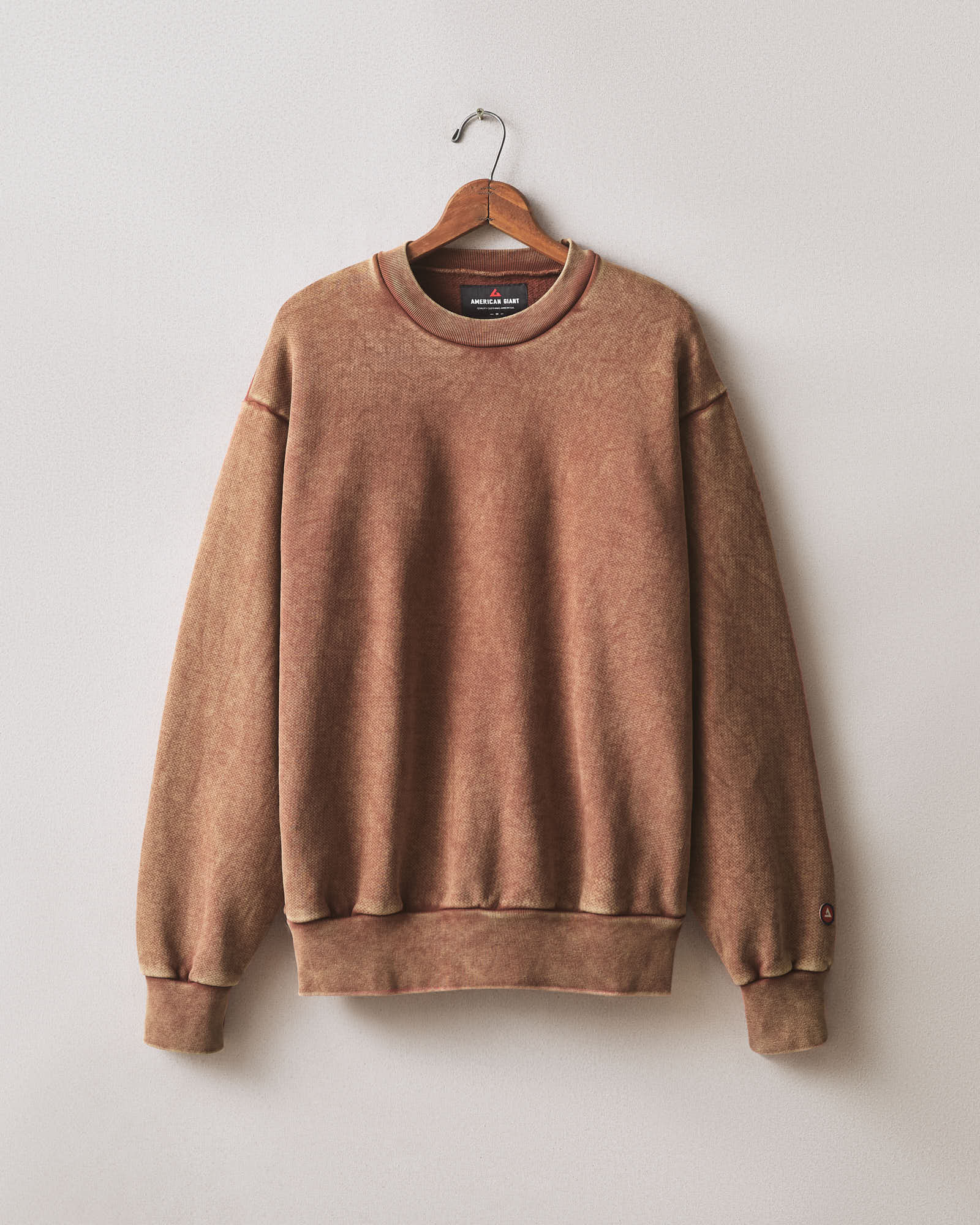 トップス 1piu1uguale3 113 L/S VINTAGE CREW SWEAT Unisex Collegiate Crew - Stone Wash Toffee