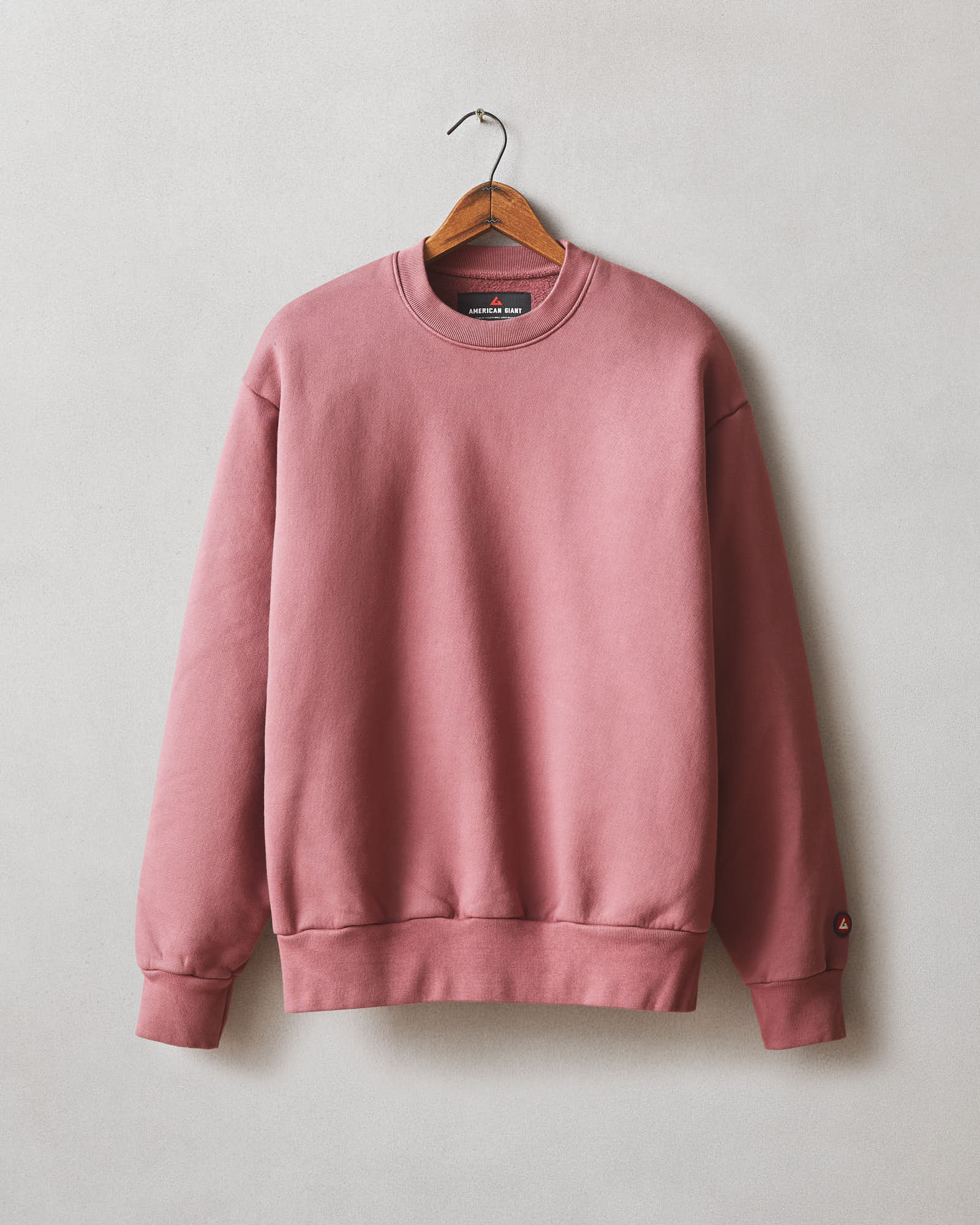 Women's Solid Creased Long-Sleeved Round-Neck Shirt