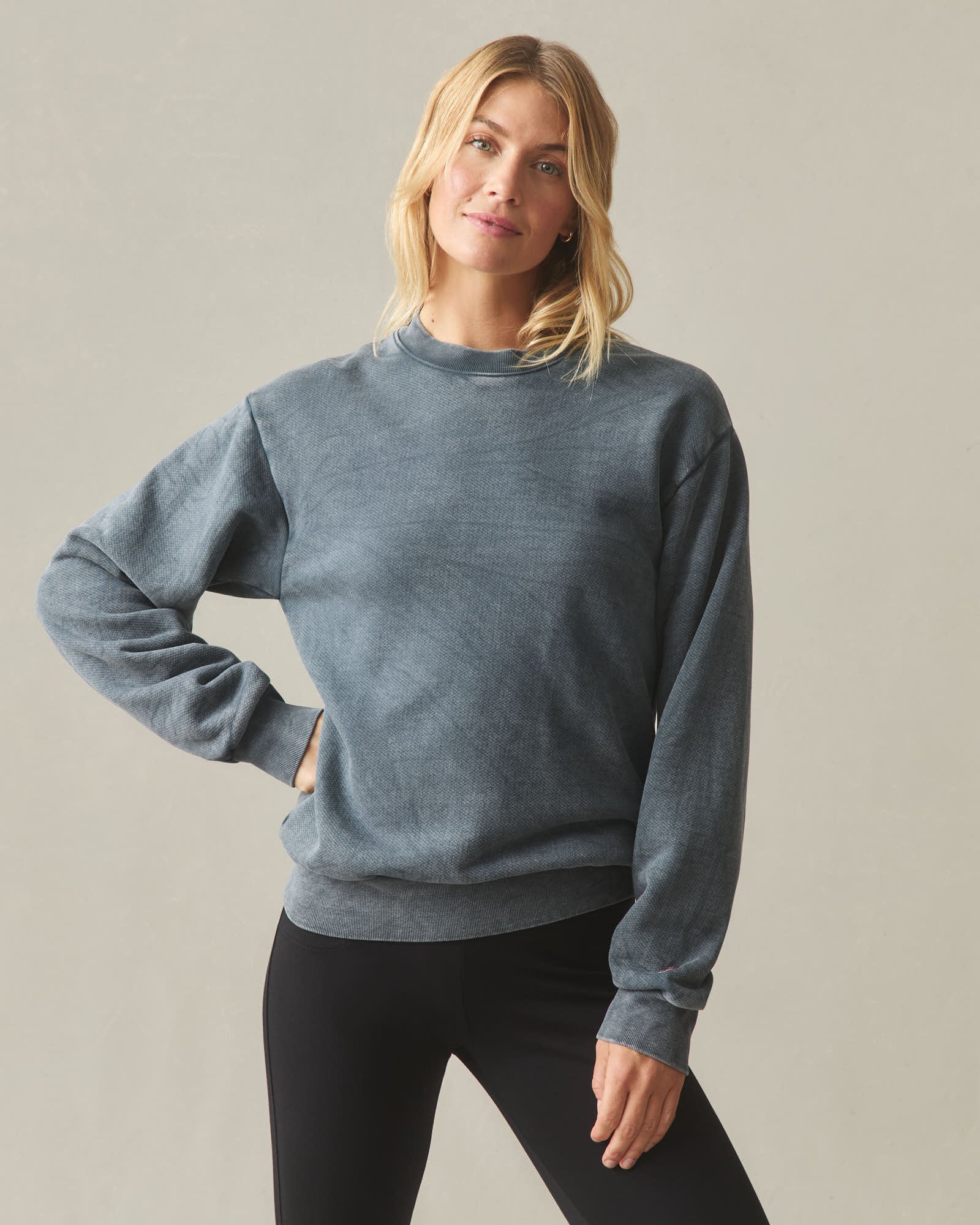 Unisex American Vintage Crew Sweatshirt - Mineral Wash Metropolitan Gr
