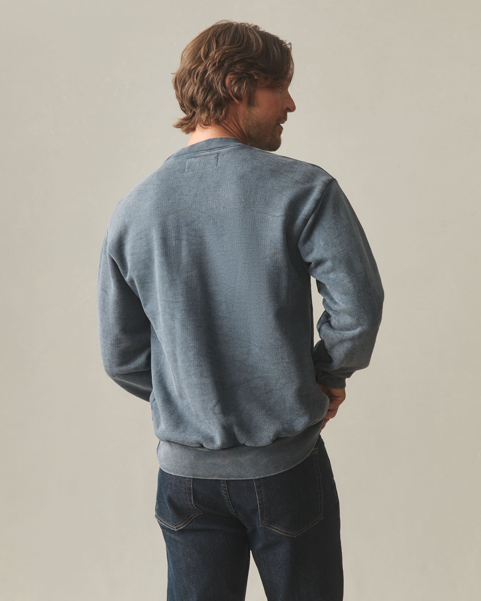 Unisex American Vintage Crew Sweatshirt - Mineral Wash Metropolitan Gr