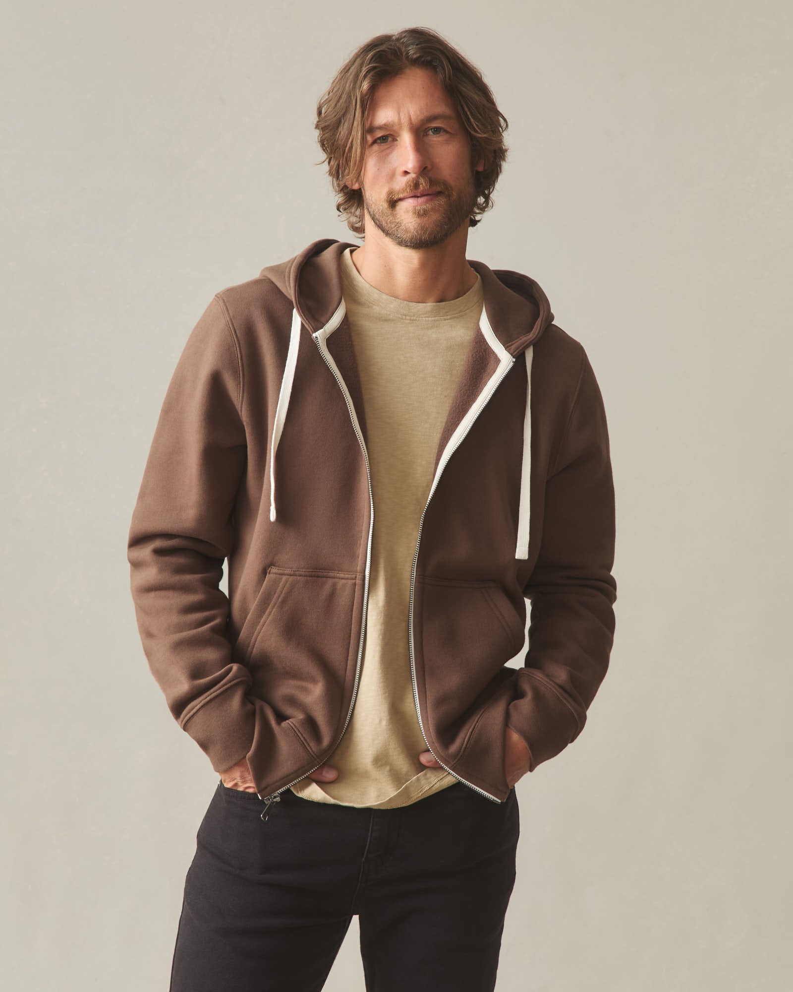 Men's Midweight Full Zip - Chestnut