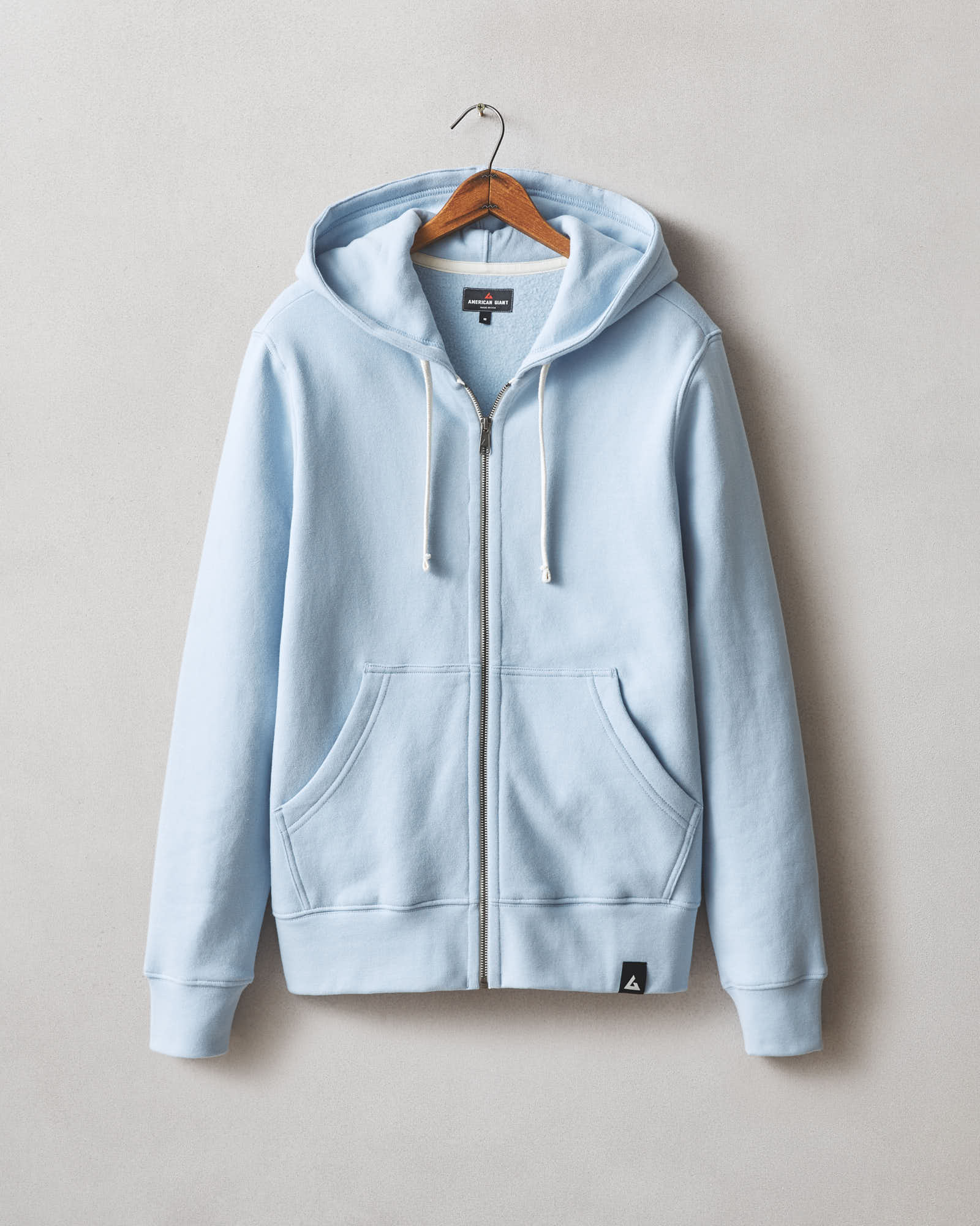 Men's Midweight Full Zip Powder Blue - Main Image