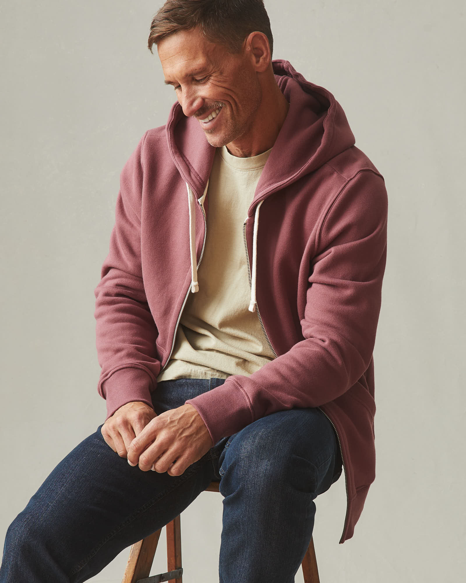 Men's Midweight Full Zip - Wild Ginger