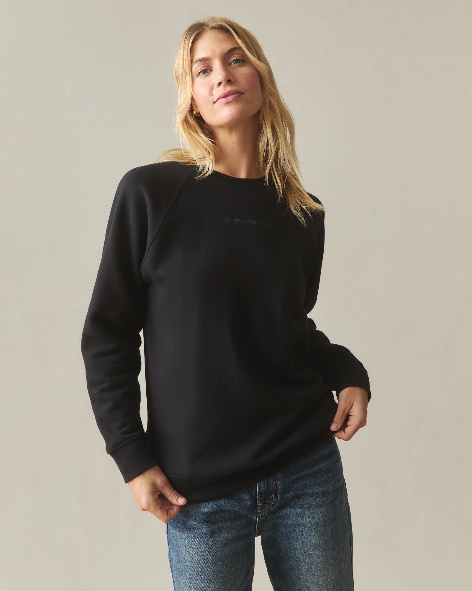 Men's Midweight Crewneck - Black