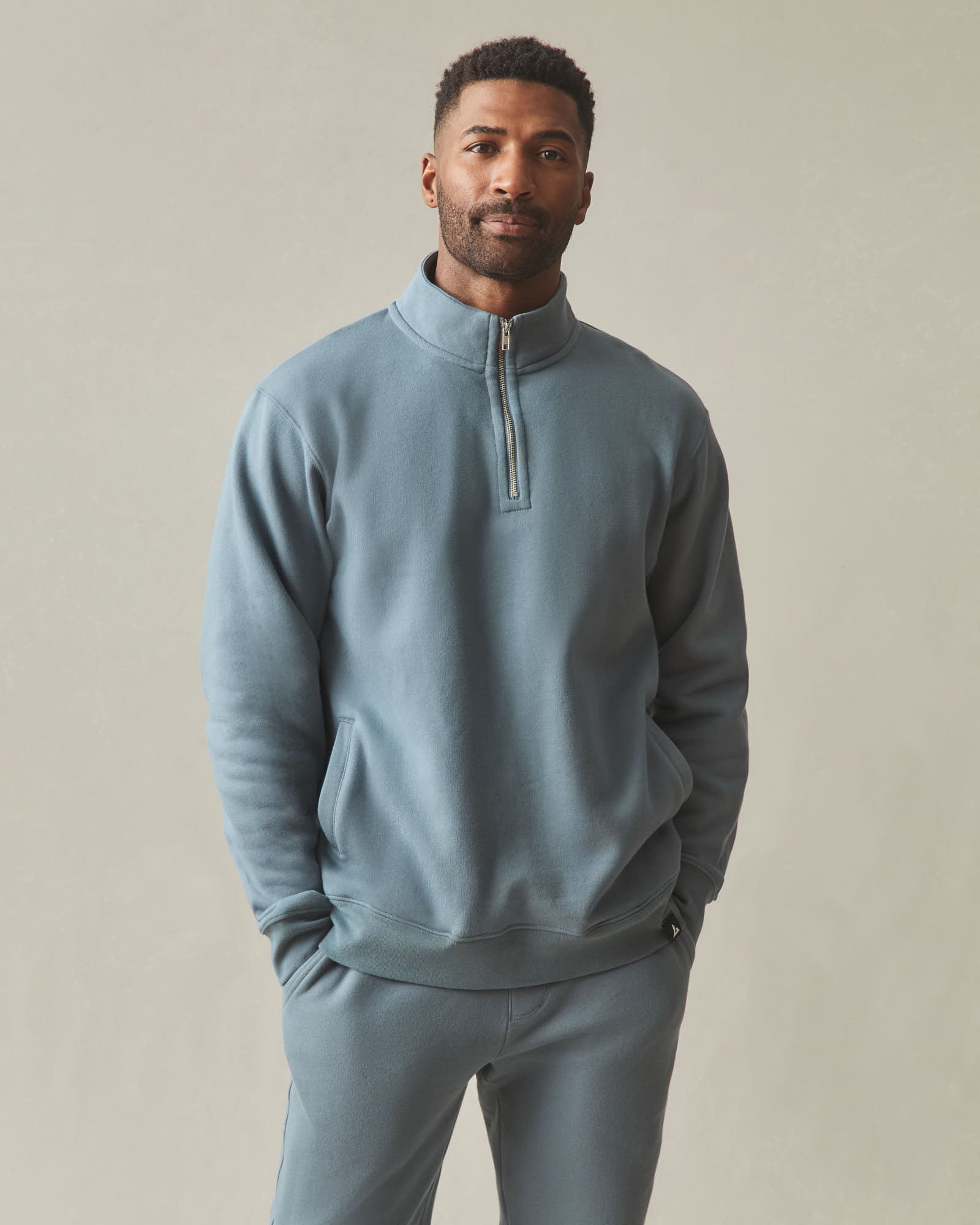Men's Midweight Half Zip - Stormy Weather