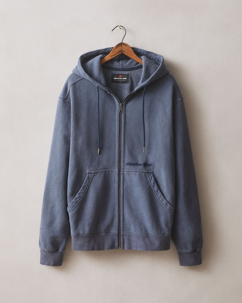 Men’s Vintage Wash Relaxed Classic Full Zip