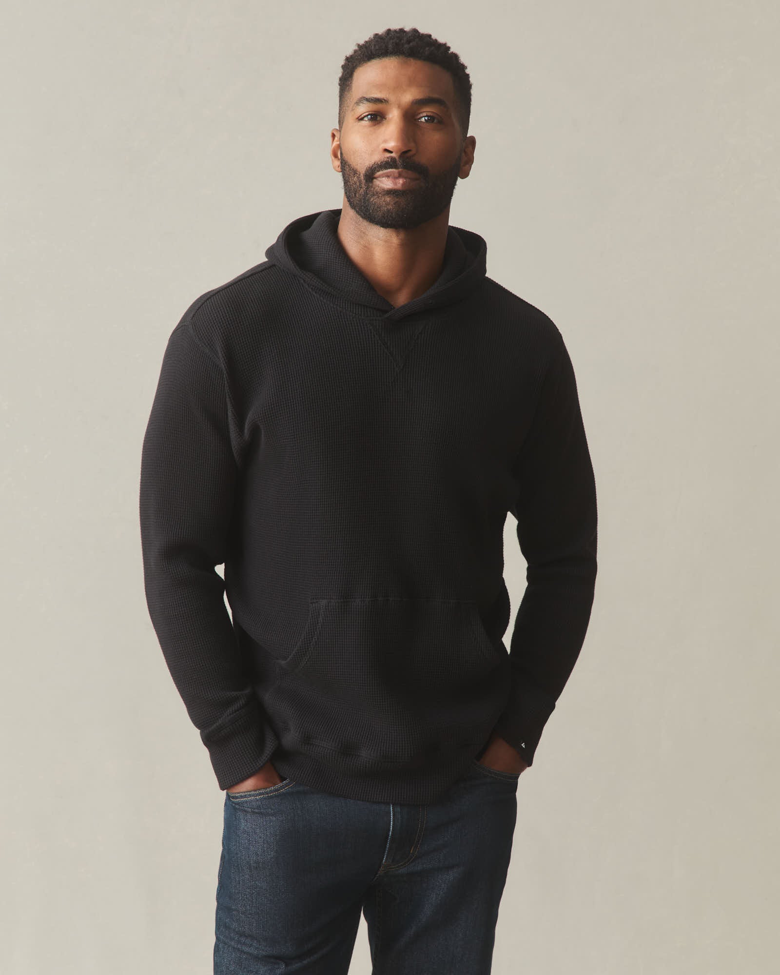 Men's Summit Waffle Pullover - Black
