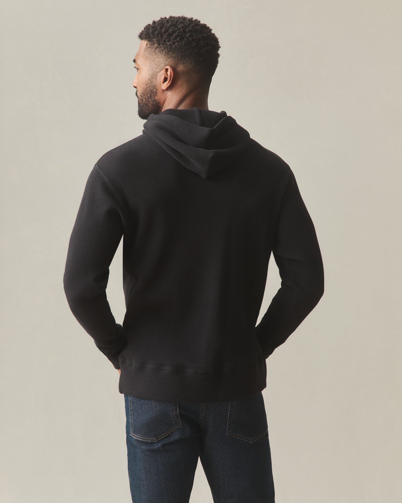 Men's Summit Waffle Pullover - Black
