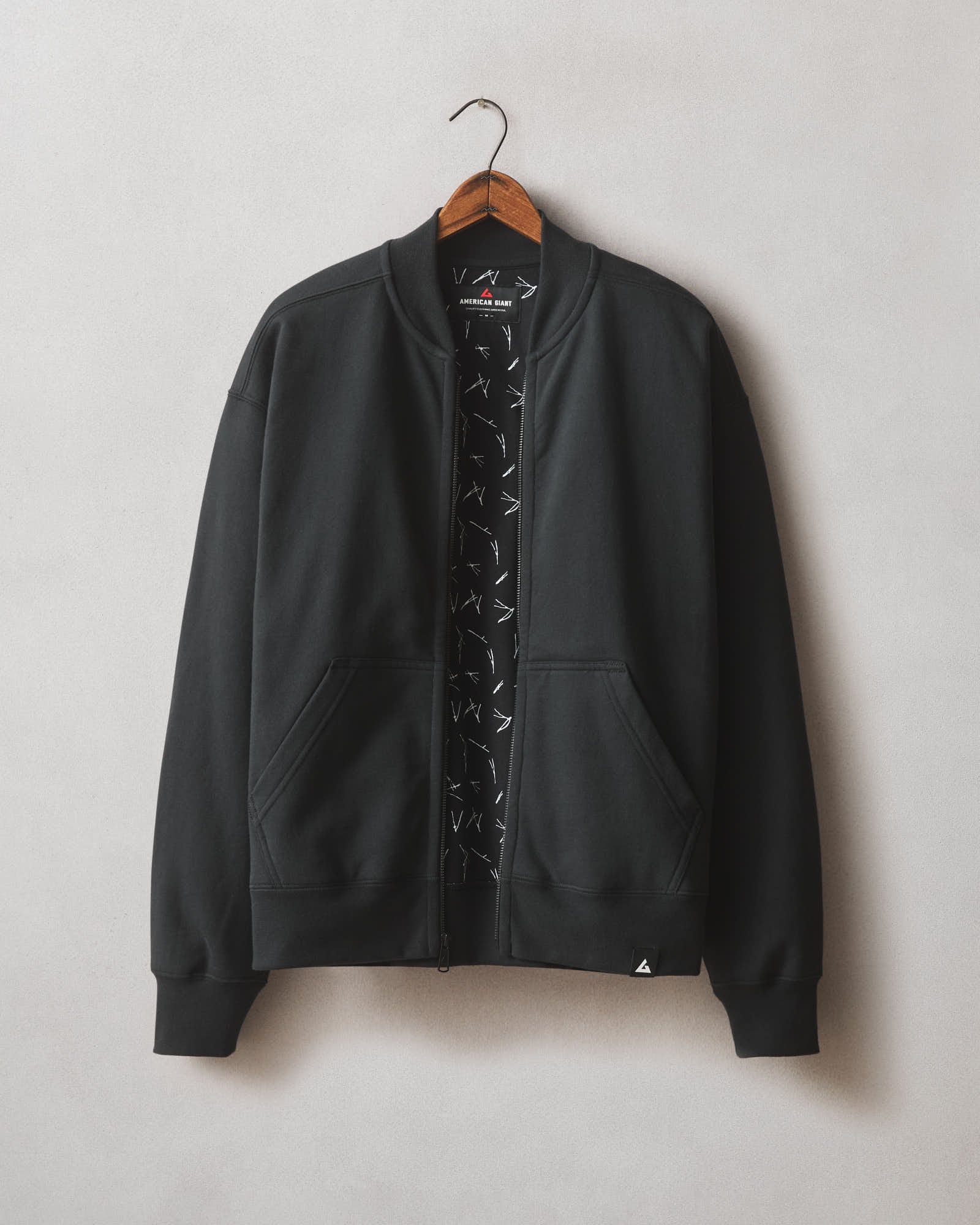 Men's Lined Bomber Jacket - Black