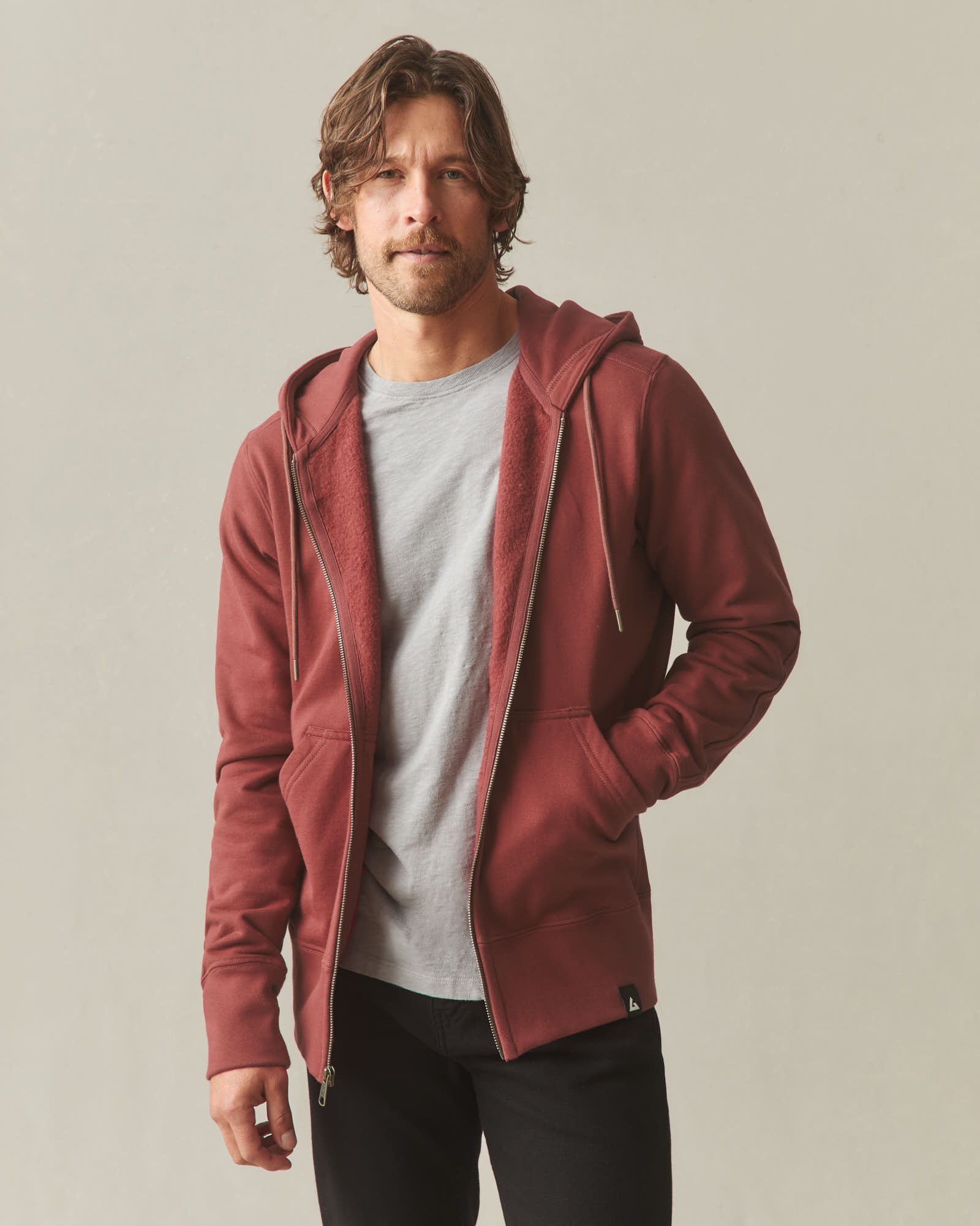 AMERICANA ZIPパーカー Men's Classic Full Zip - Oxford Blue