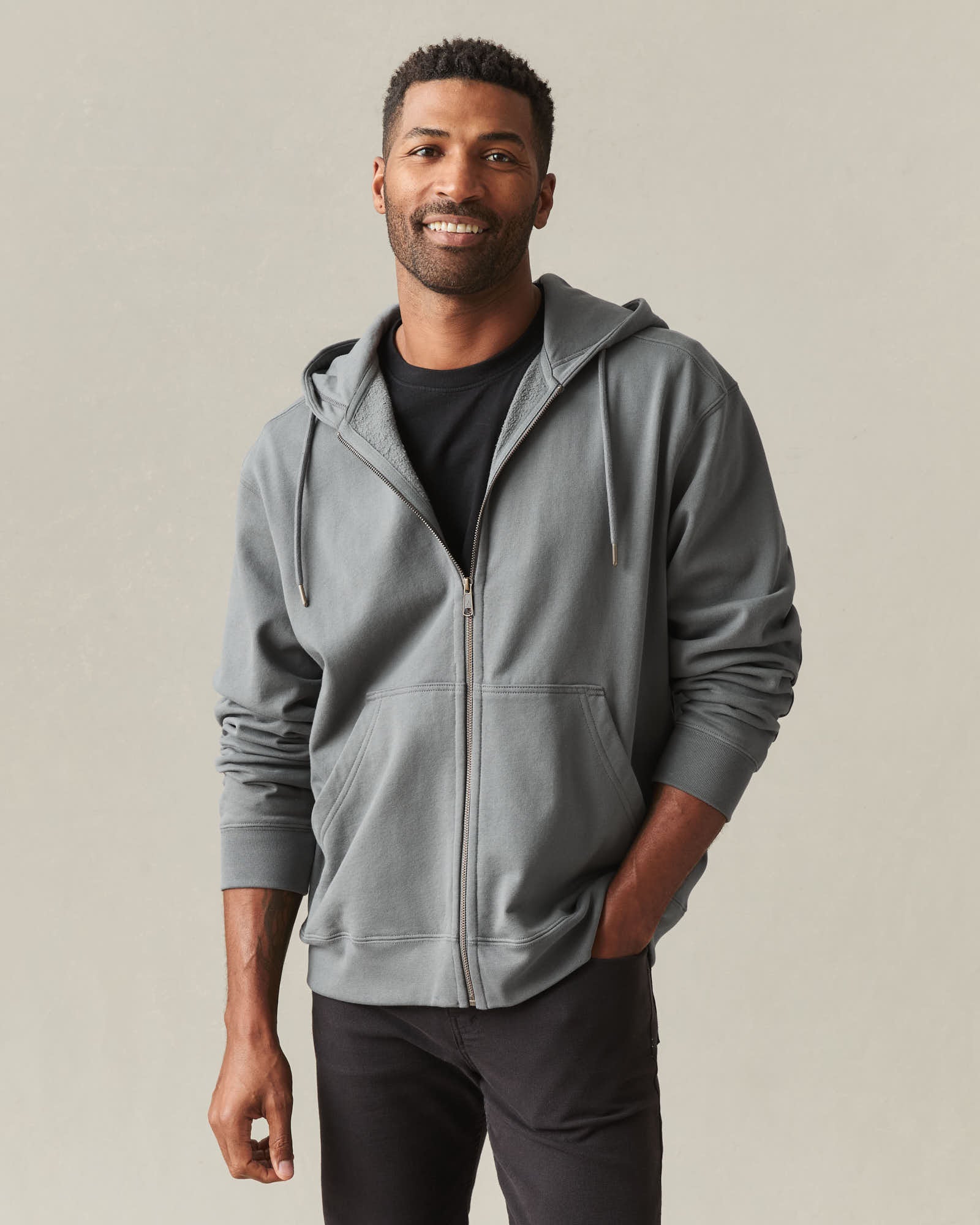 エムズグレイシー　リバイシブルパーカー38サイズ Men's Relaxed Classic Full Zip - Lava Smoke