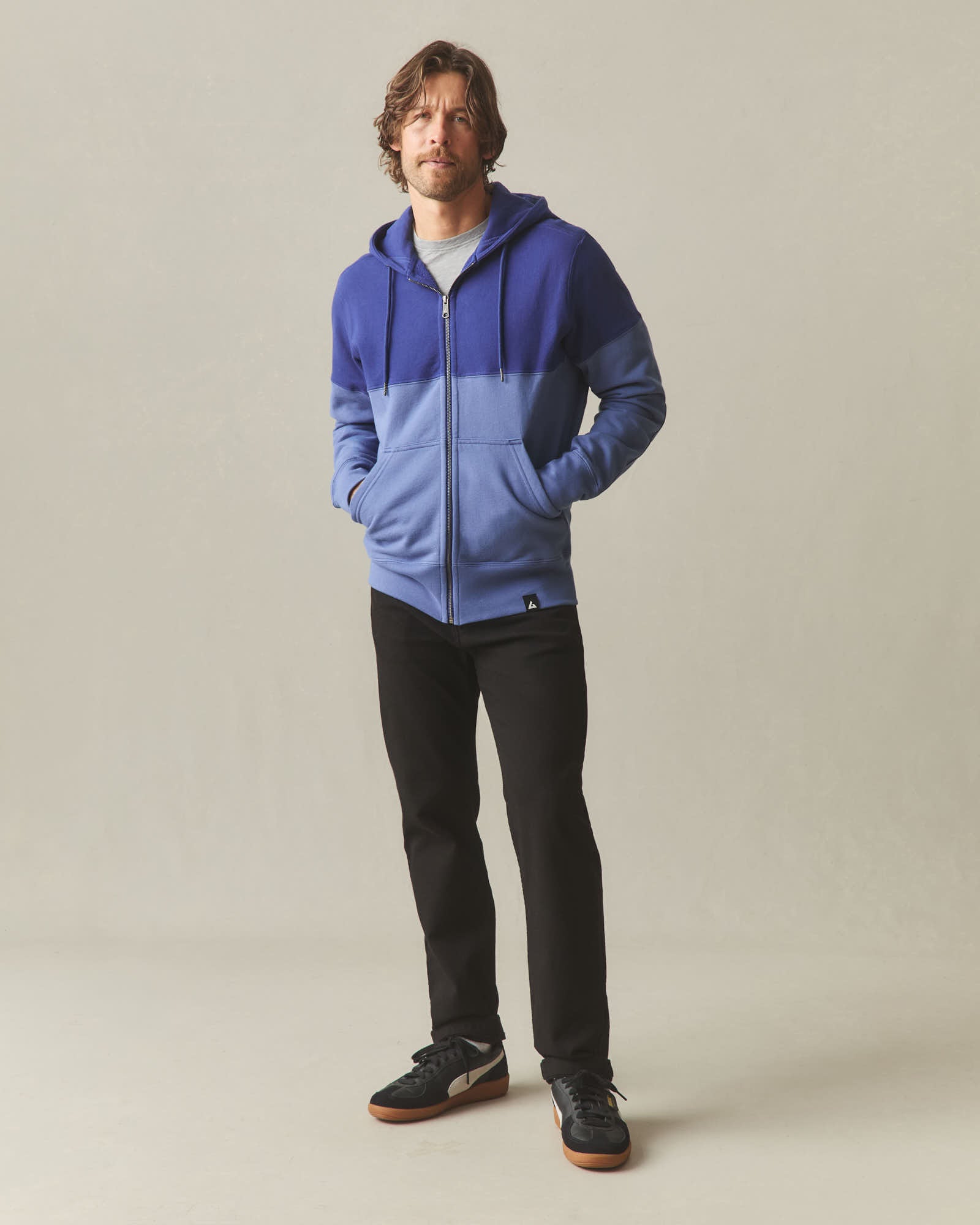 Men's Classic Full Zip Split Seam Vault - Blueprint Coastal Fjord