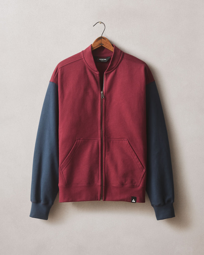 Men’s Fleece Colorblock Bomber Jacket