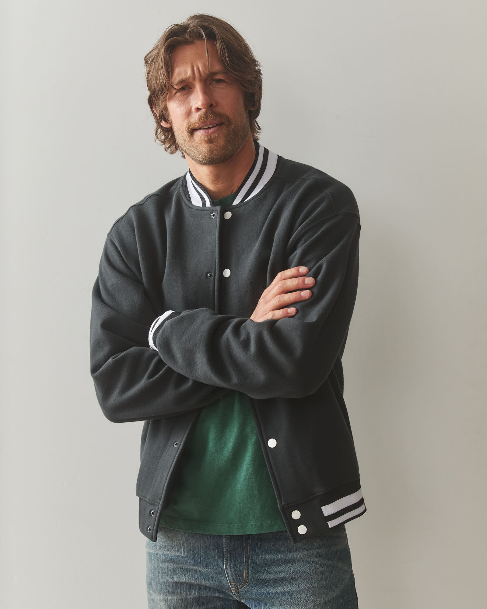 Unisex Lettermen Jacket - Black