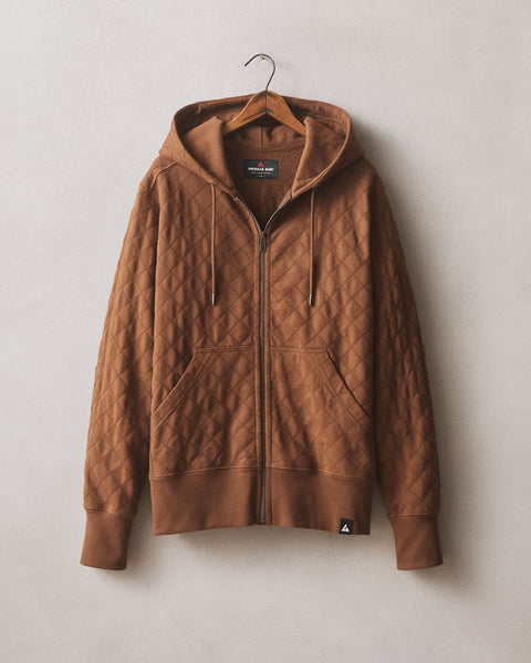 Men's Diamond Stitch Classic Full Zip - Mahogany